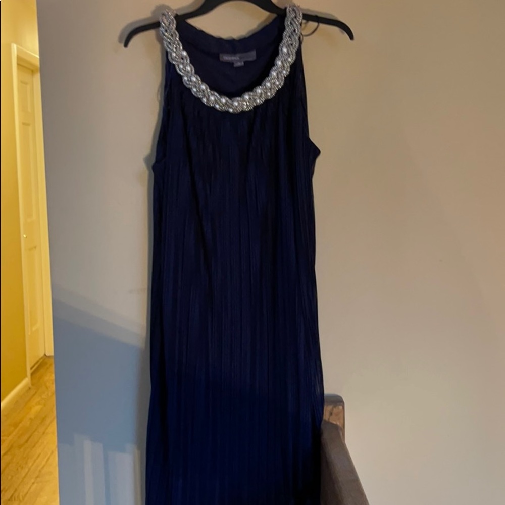 Donna Ricco Navy Evening Dress